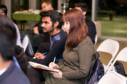 Picture of Centennial College students during an open forum